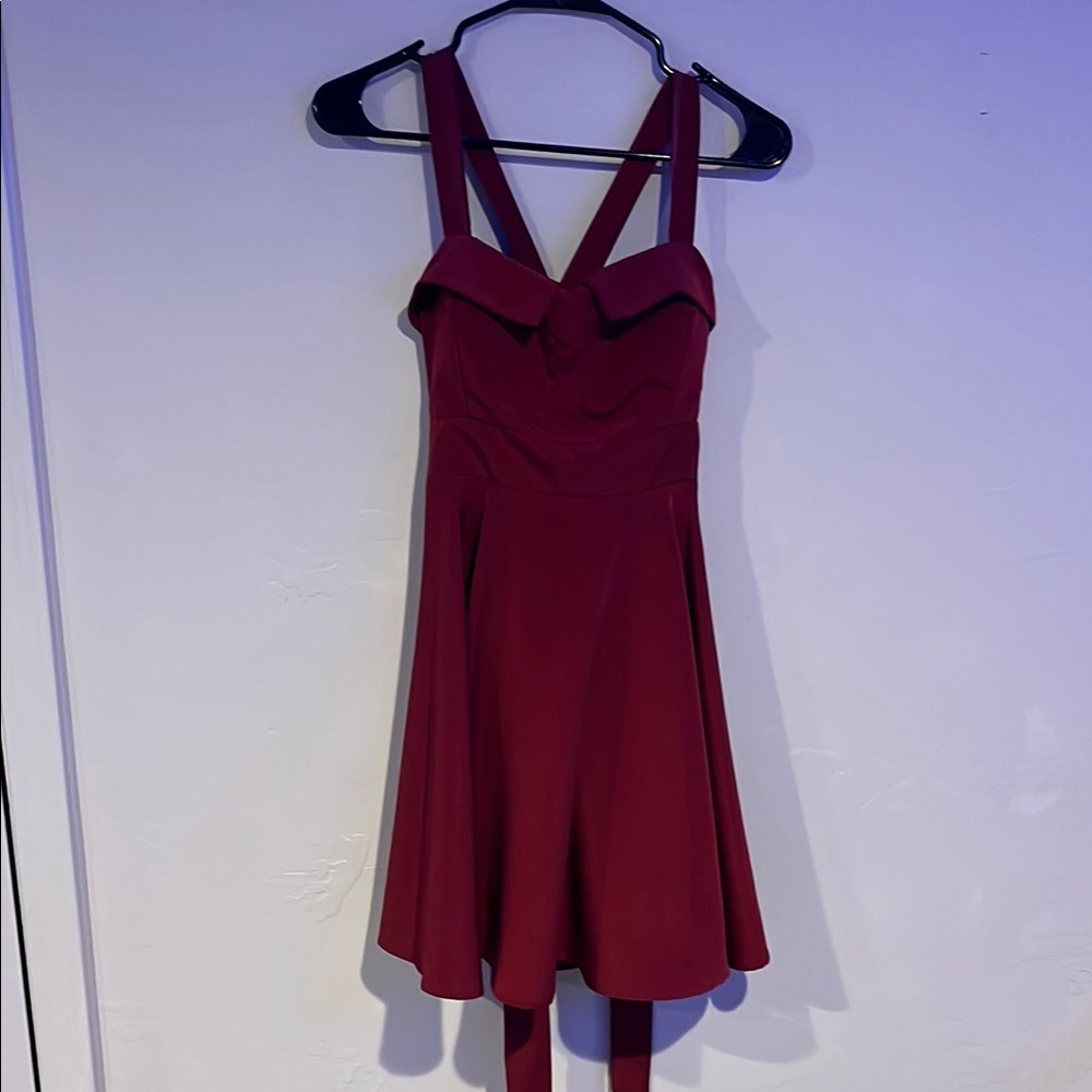 Elegant Burgundy Dress